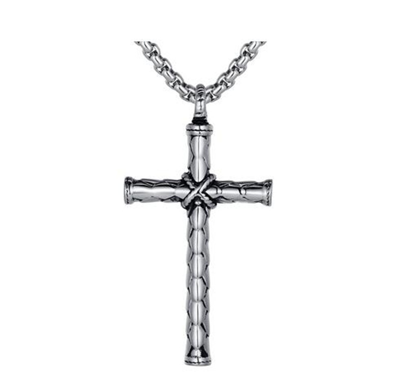 Stainless Steel Rope Cross Pendant 