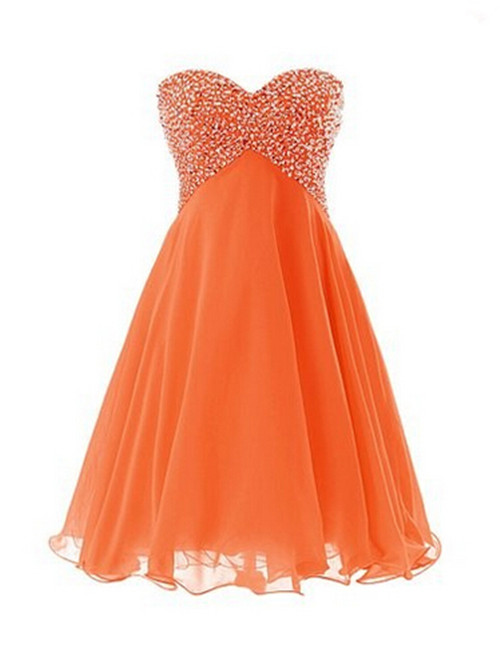 orange hoco dresses