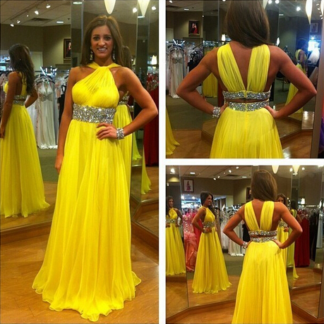Yellow Elegant Dress,Special Occasion A 