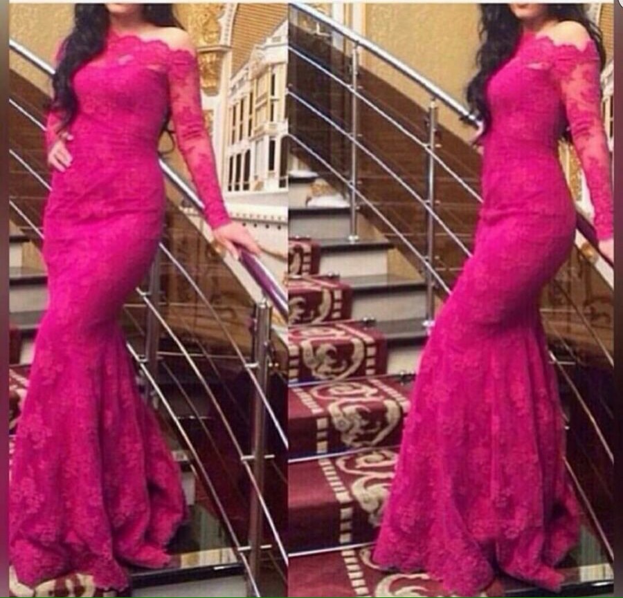 hot pink floor length dress